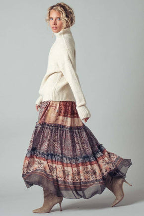 Ivory Textured Quarter-Zip Fold Collar Sweater