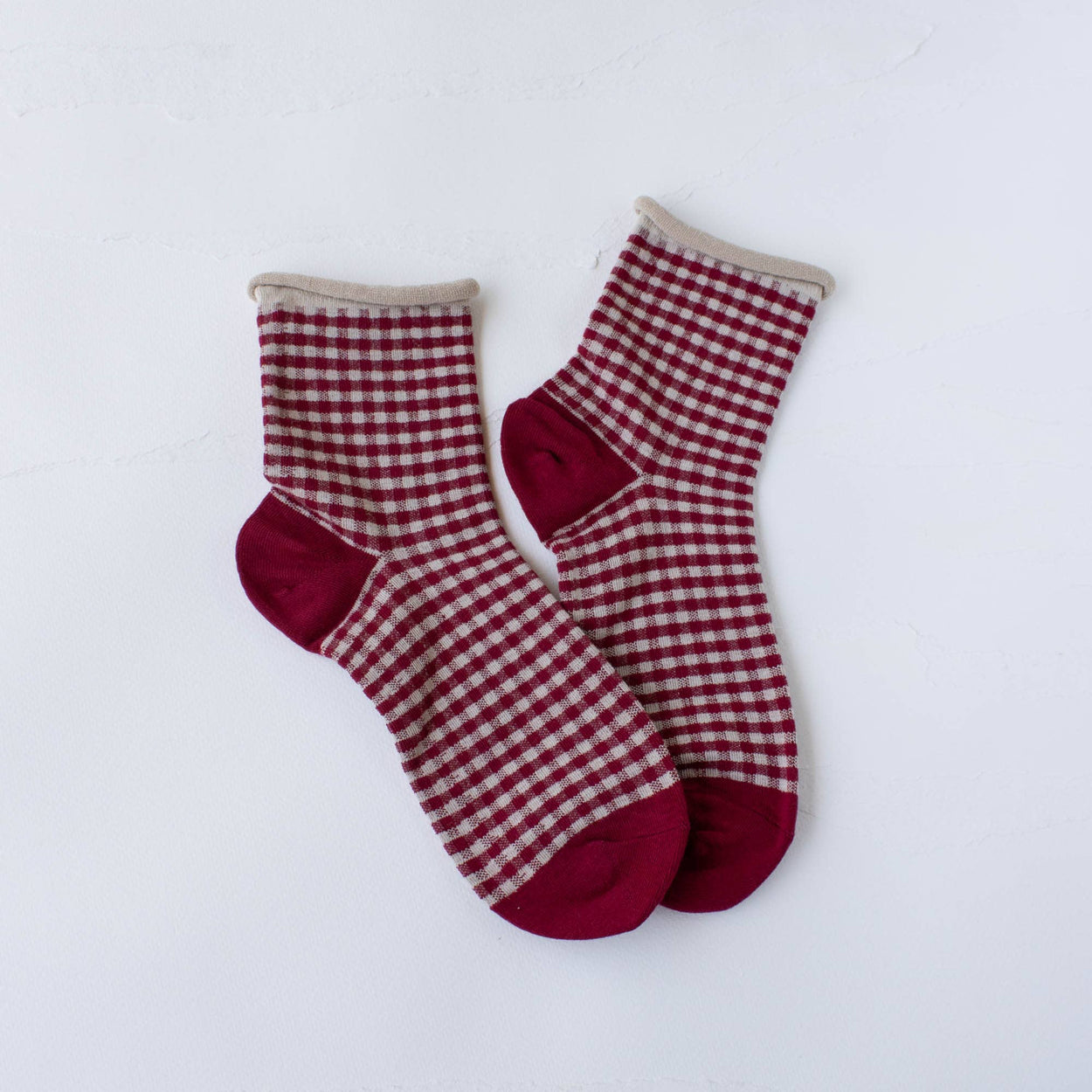 Oatmeal & Black Picnic Mid Crew Socks