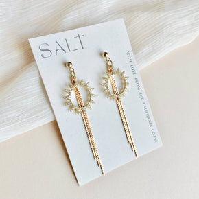 Sunbursts Sun Tassel Earrings