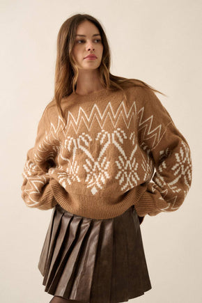 Taupe Alpine Knit Sweater