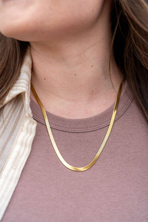 20" Luxe Gold Herringbone Chain