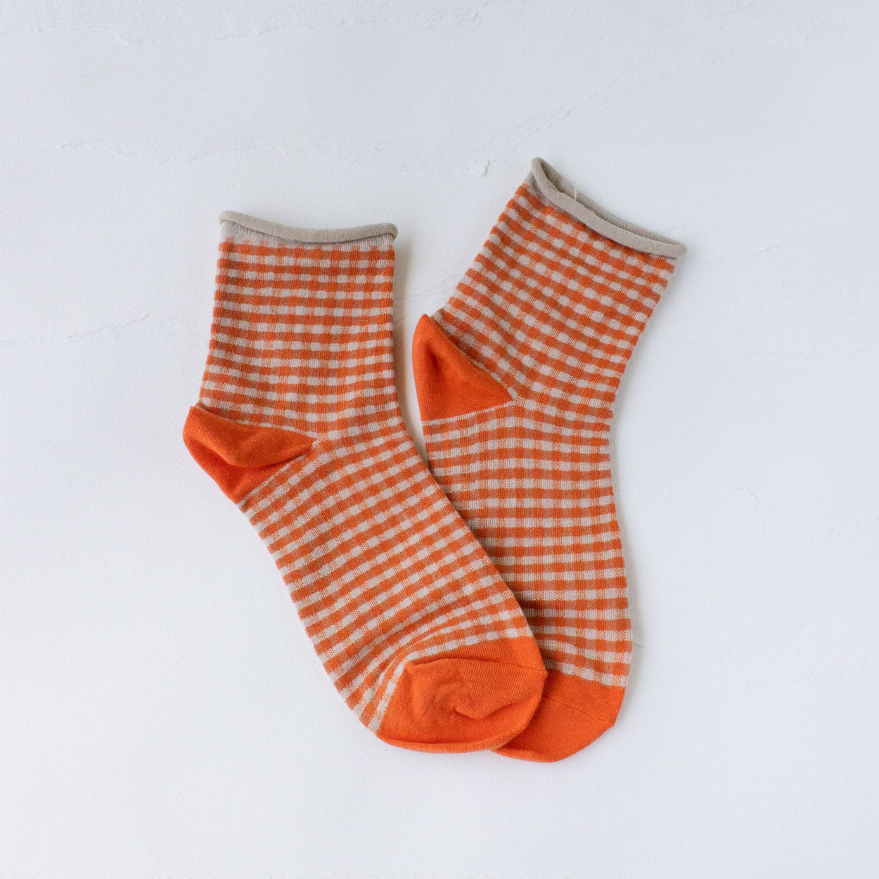 Mauve Picnic Mid Crew Socks