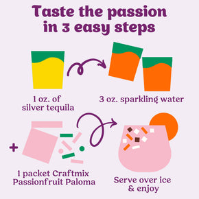 Passionfruit Paloma Cocktail Mocktail Mixer