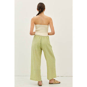 Sage Pleated Wide Leg Ankle Pants