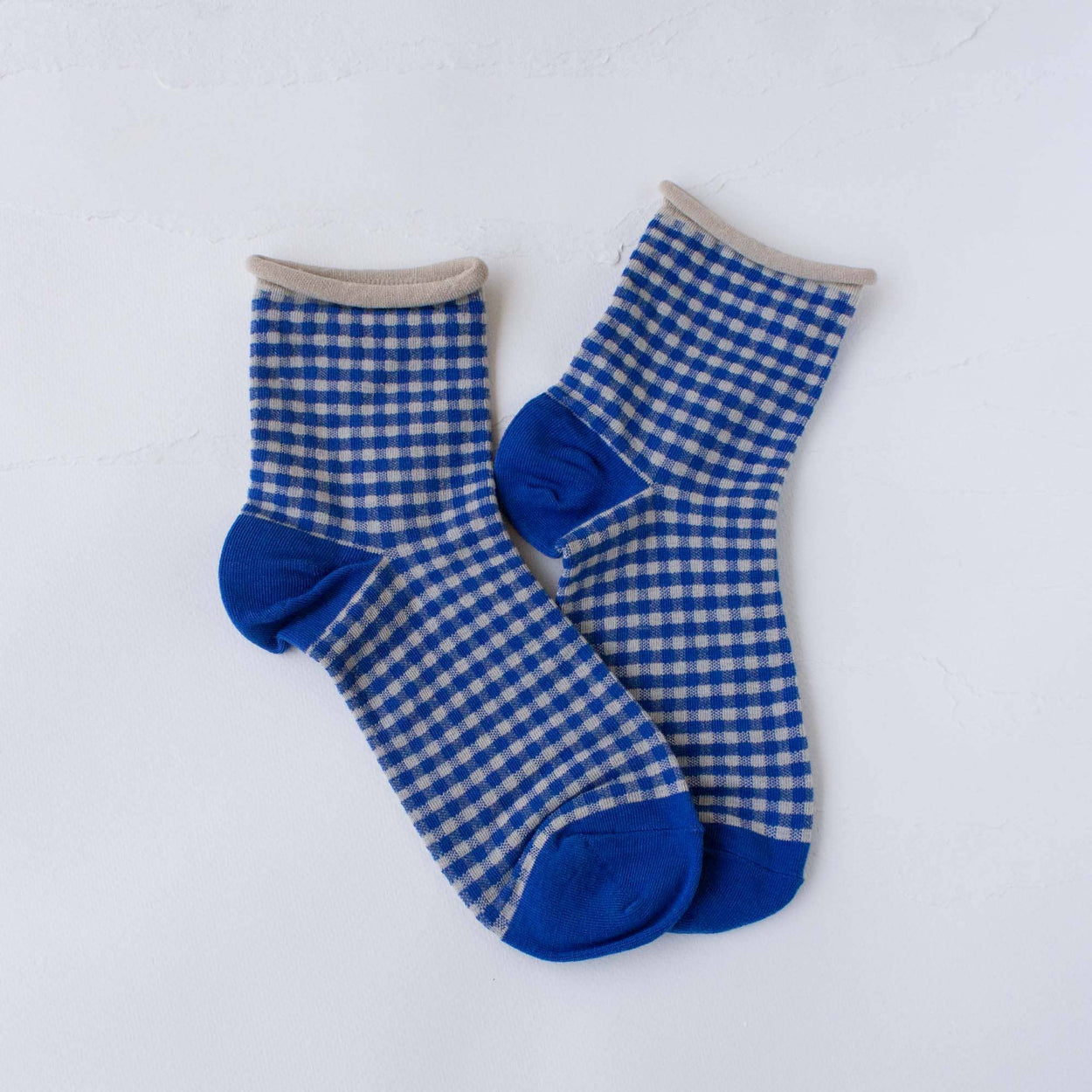 Oatmeal & Black Picnic Mid Crew Socks