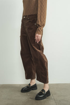 Mink Corduroy Slouchy Relax Fit Pants