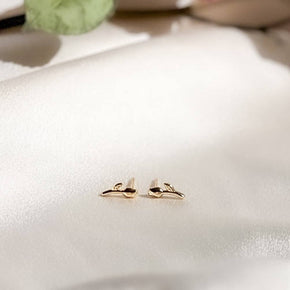 Delicate Rose Stud Earrings