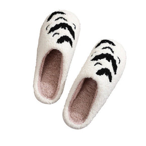 Bat Embroidered Cotton Slippers