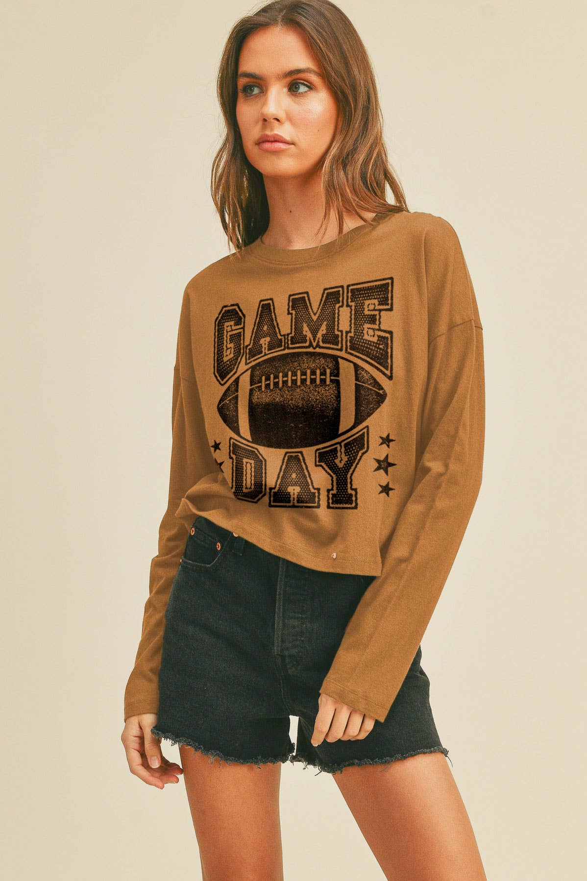 Tan Game Day Graphic Tee