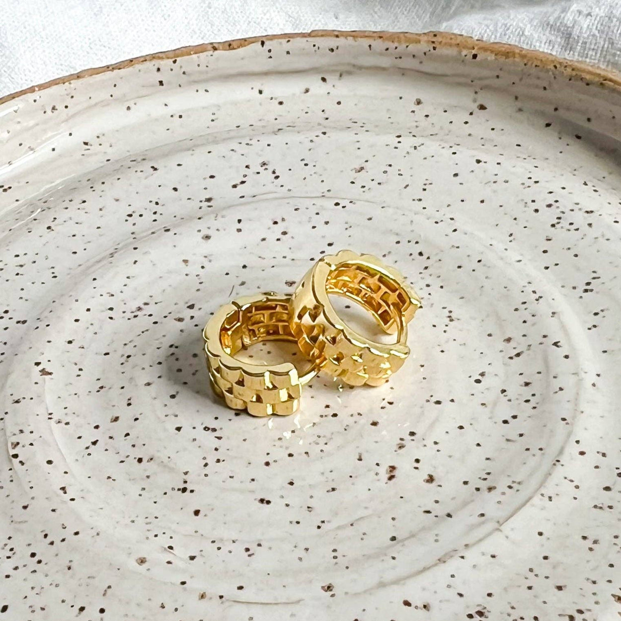 Geometric Huggie Hoop