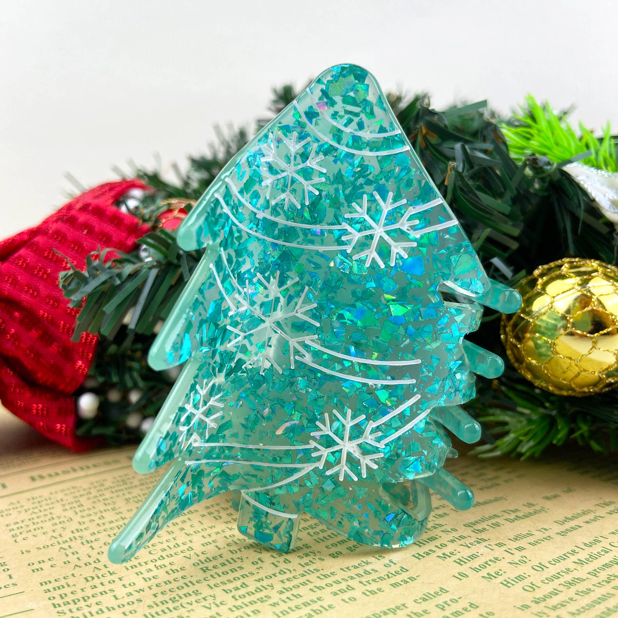 Christmas Tree Hair Clips