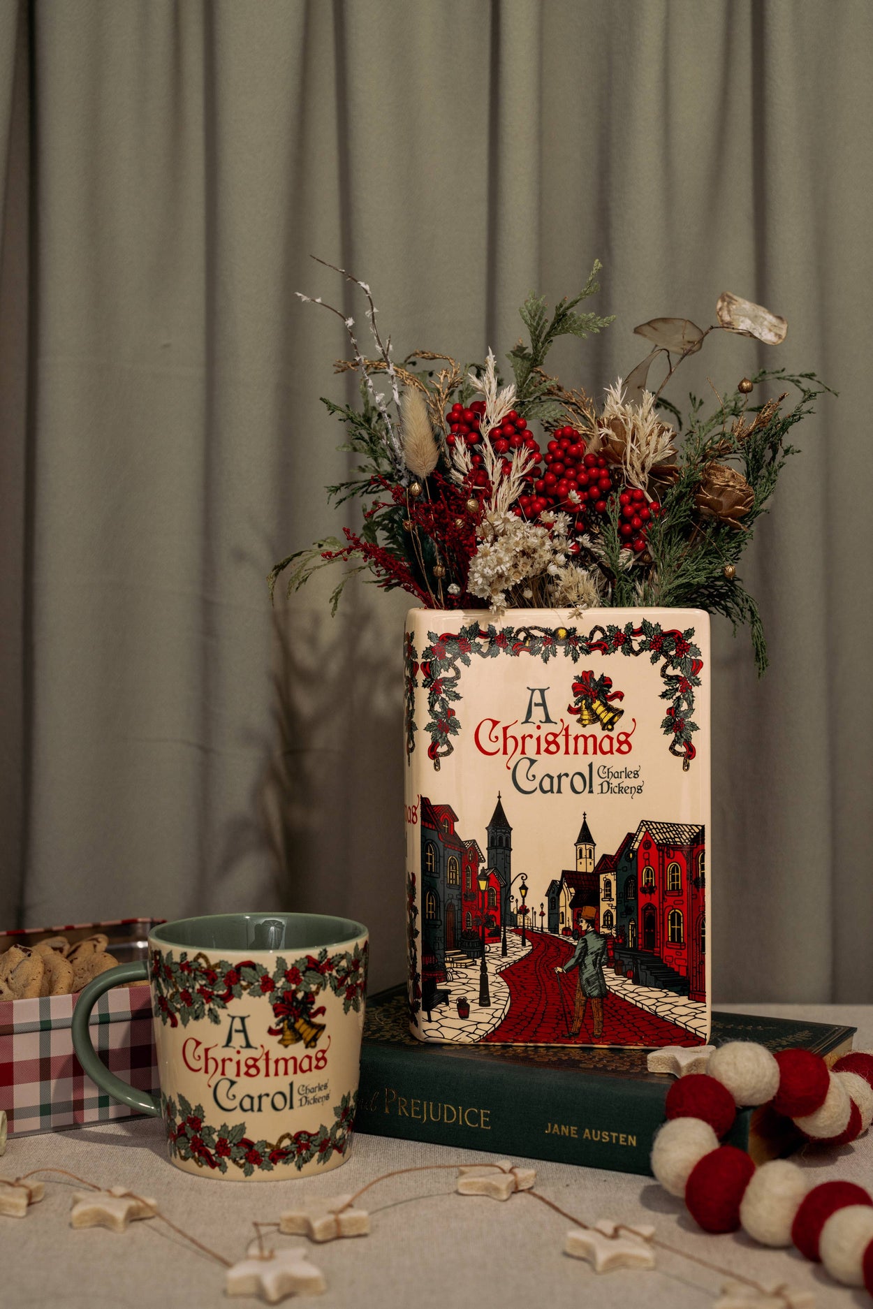 A Christmas Carol Large Book Vase