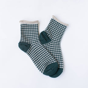 Mauve Picnic Mid Crew Socks
