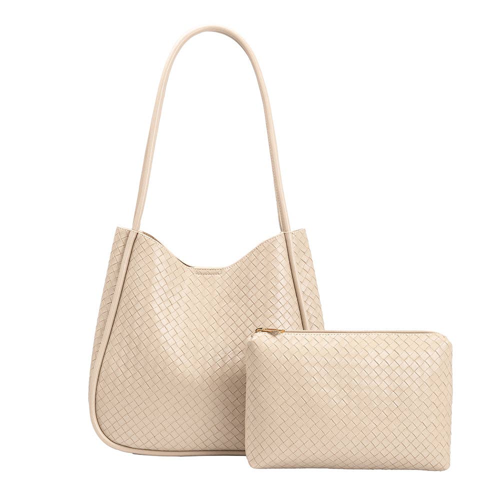 Mischa Bone Medium Recycled Vegan Tote Bag