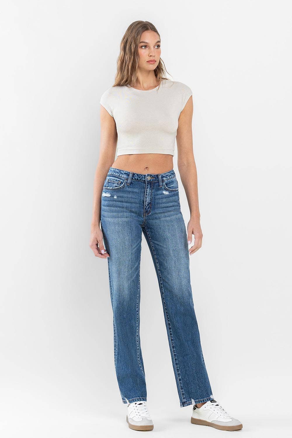 High Rise Relaxed Straight Jeans