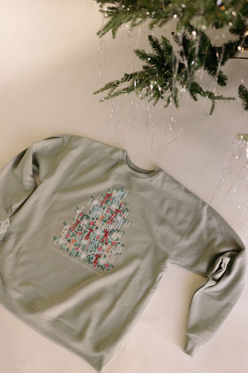 Christmas Tinsel Tree Sweatshirt