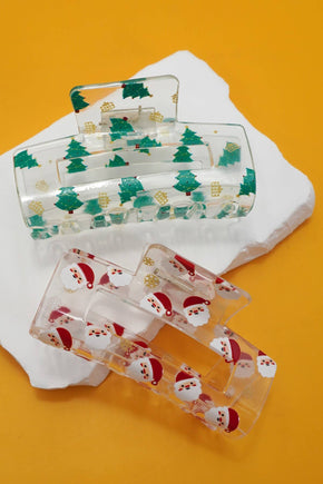 Christmas Tree Hair Claw Clip