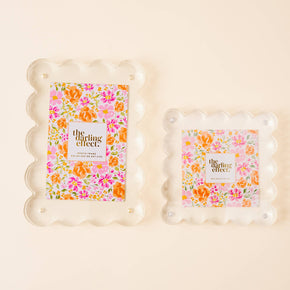 Clear Square Scalloped Acrylic Frame