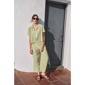 Sage Pleated Wide Leg Ankle Pants