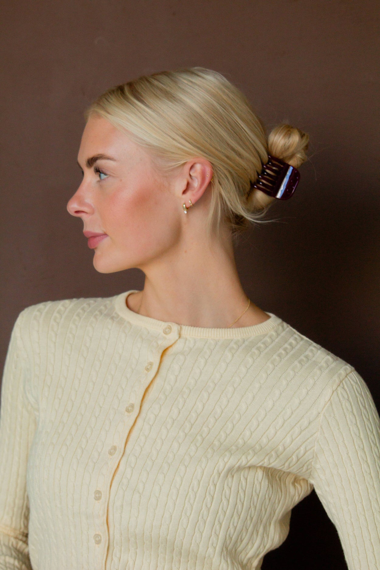 Magenta Doubled Claw Clip