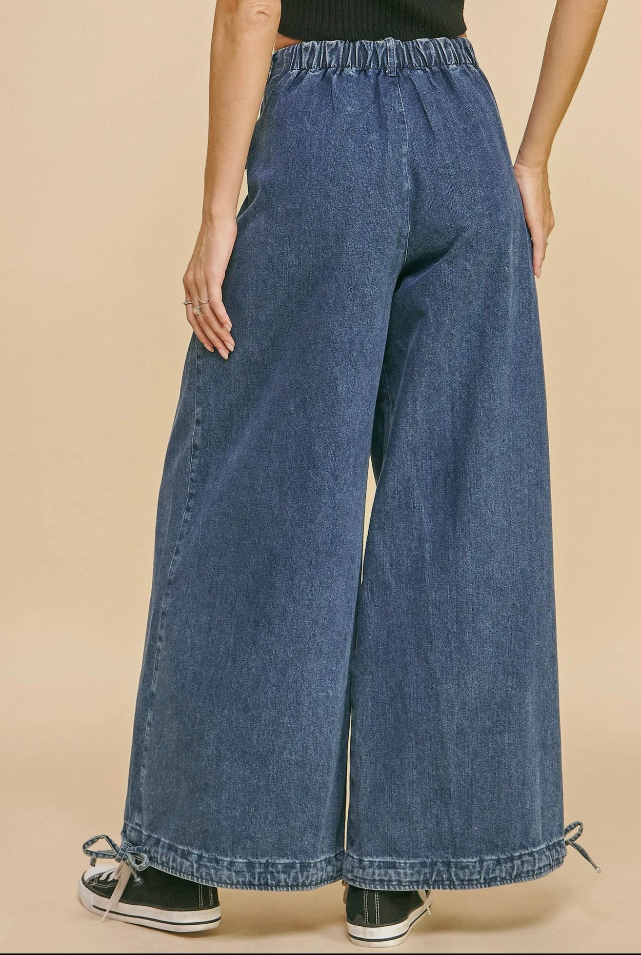 Plus Wide Leg Denim Jeans