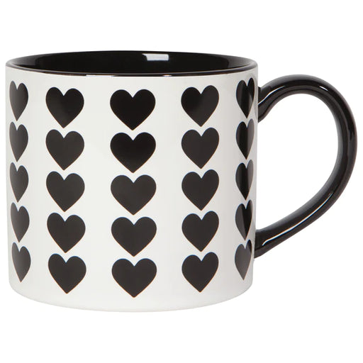 Black & White Heart Mug
