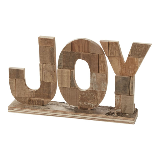 Woodblock "JOY" Sign