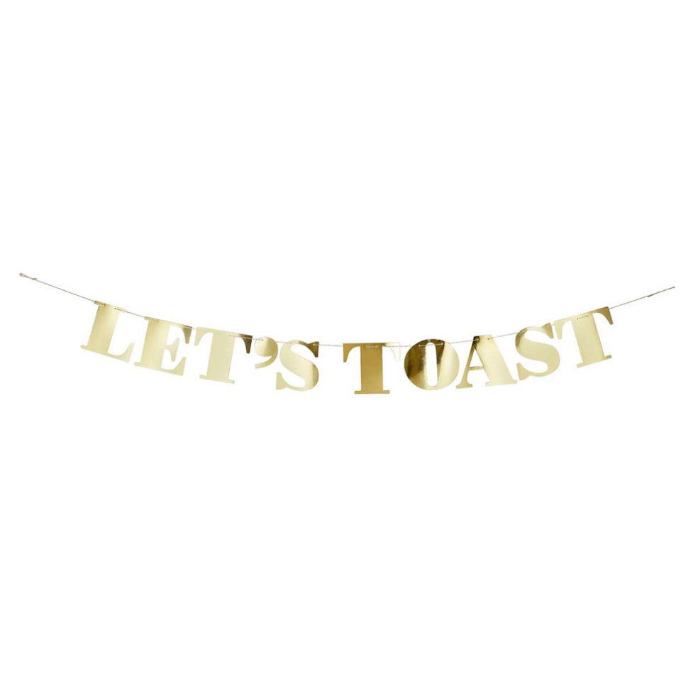 "Let's Toast" Paper Garland