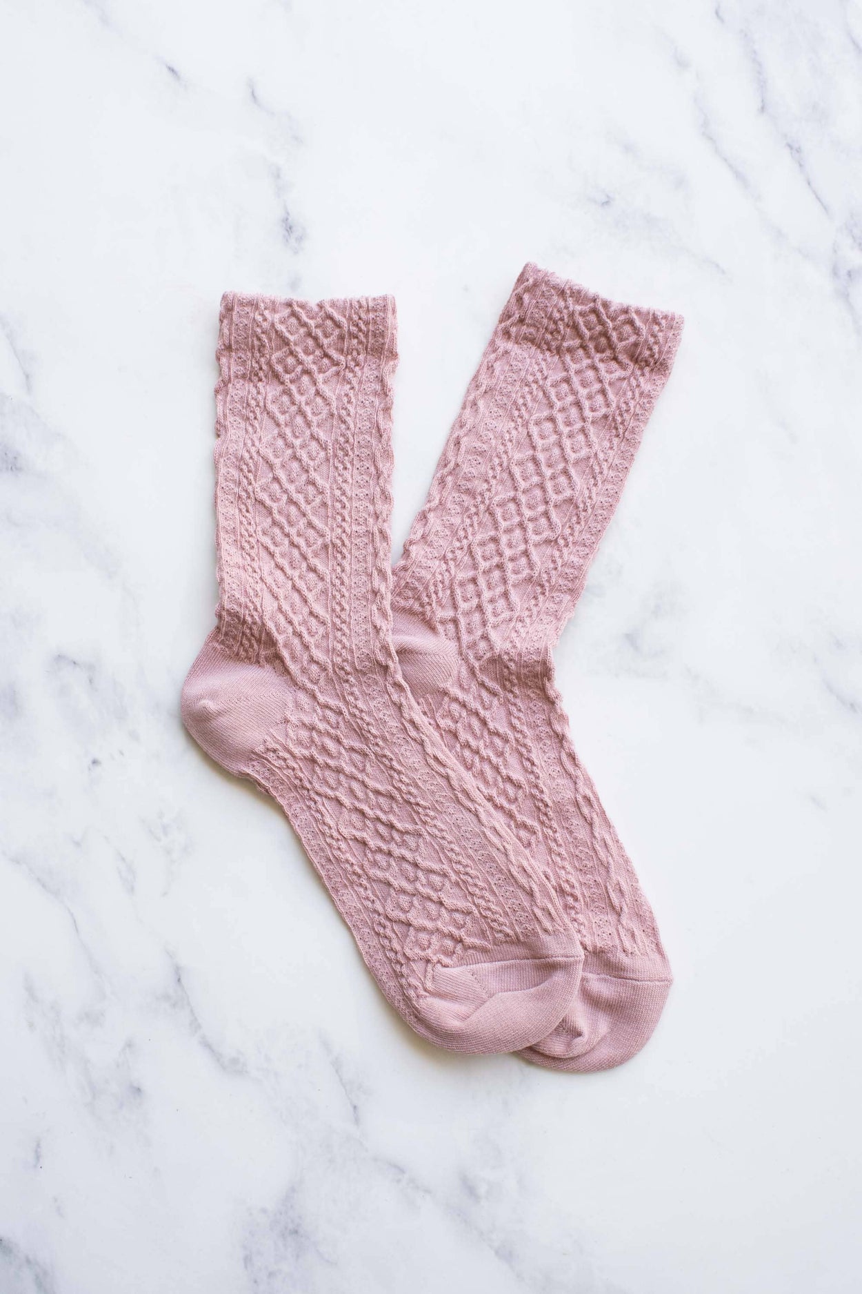 Pink Women's Honeycomb Casual Socks