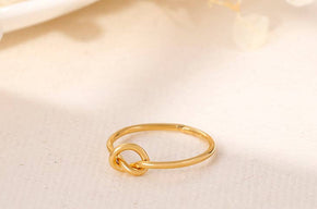 Gold Dainty Knot Ring