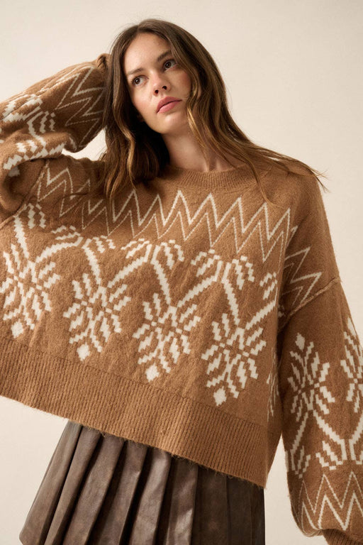 Taupe Alpine Knit Sweater