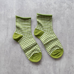 Mauve Picnic Mid Crew Socks