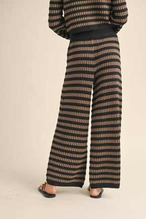 Brown Multi Striped Knit Pants