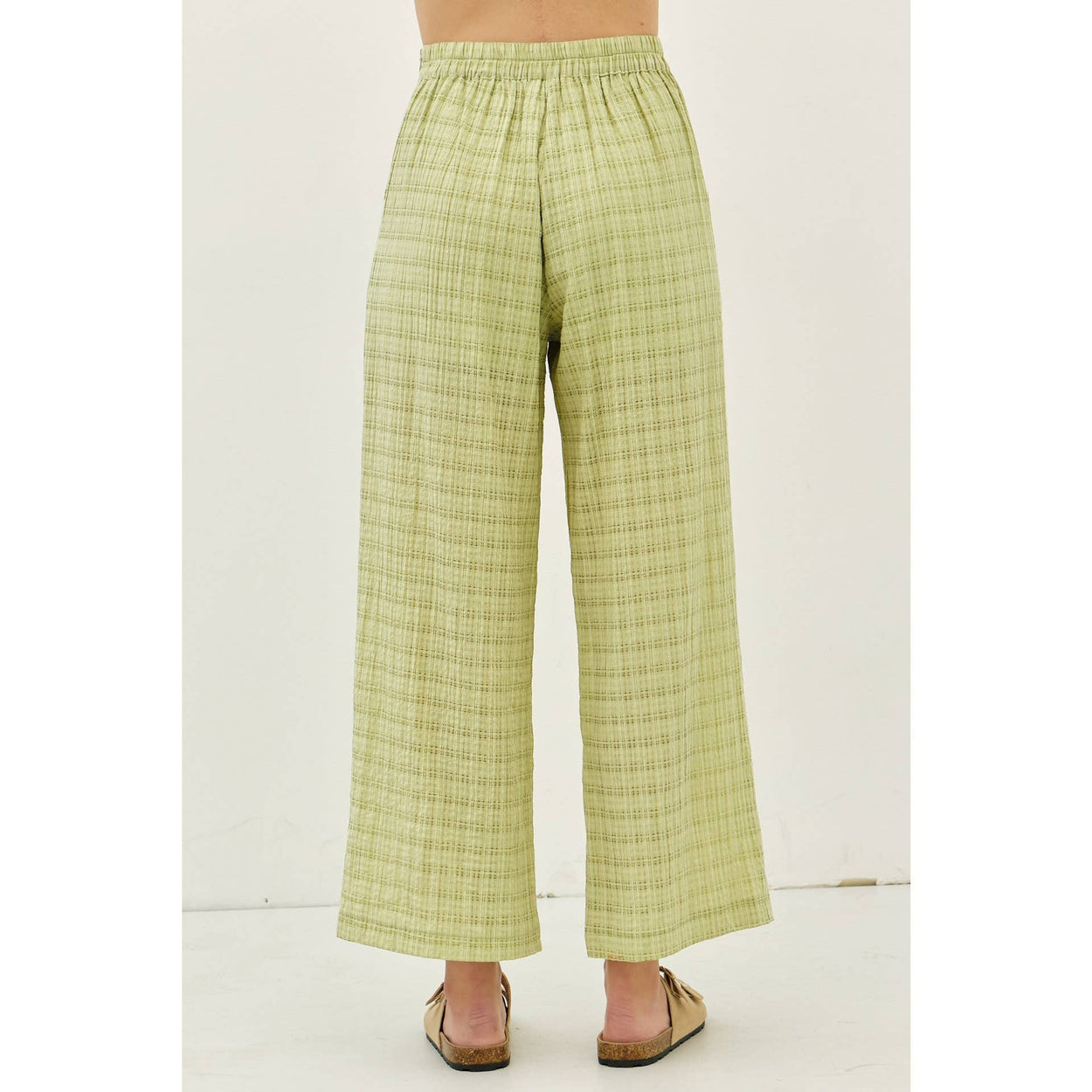 Sage Pleated Wide Leg Ankle Pants