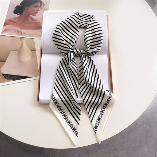 Fashionable Double Layer Ribbon Angled Head Scarf