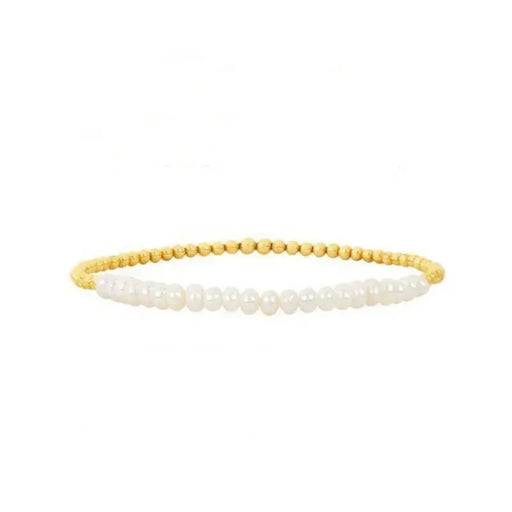 Small Pearls and Gold Beaded Bracelet