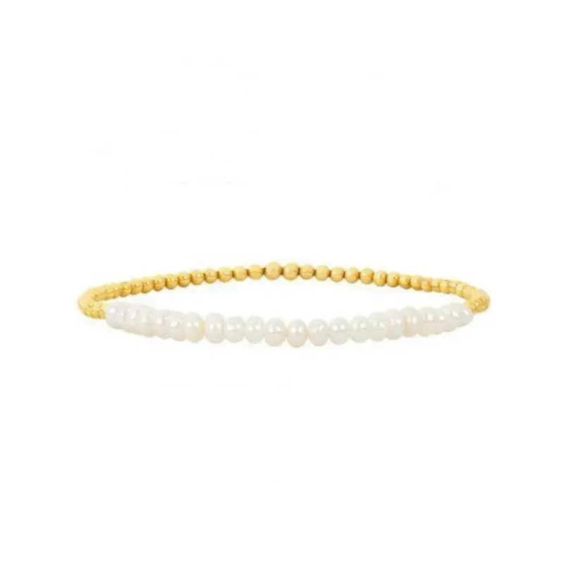 Small Pearls and Gold Beaded Bracelet