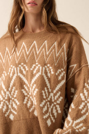 Taupe Alpine Knit Sweater