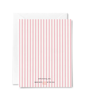 Stripe Flower Bouquet Thank You Card