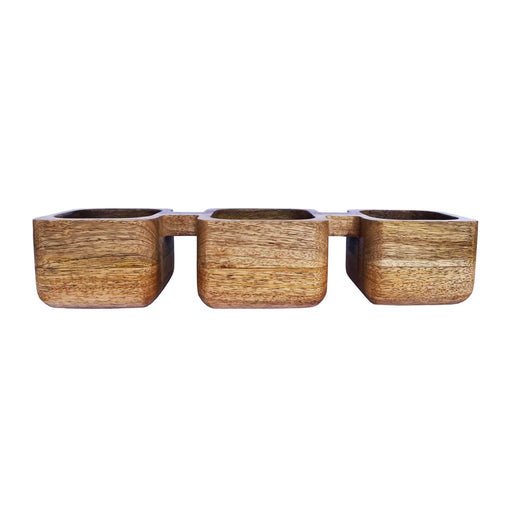 Mango Wood Dish With 3 Sections