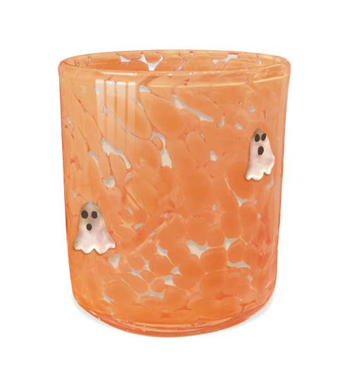 Candy Corn Ghost Icon Candle