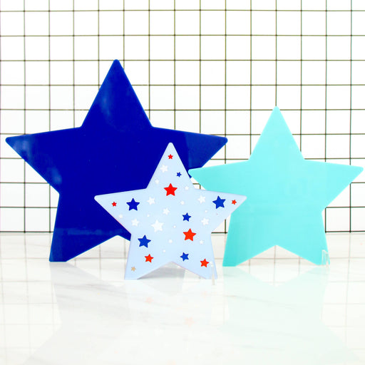 Blue & Turquoise Acrylic Stars