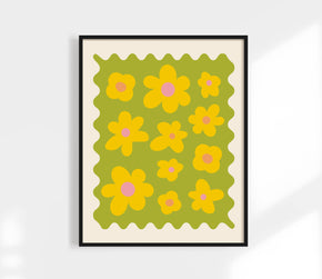 Retro Flower Print