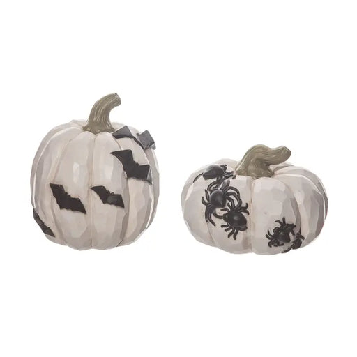 Spider Resin Faux Hand Carved Pumpkin