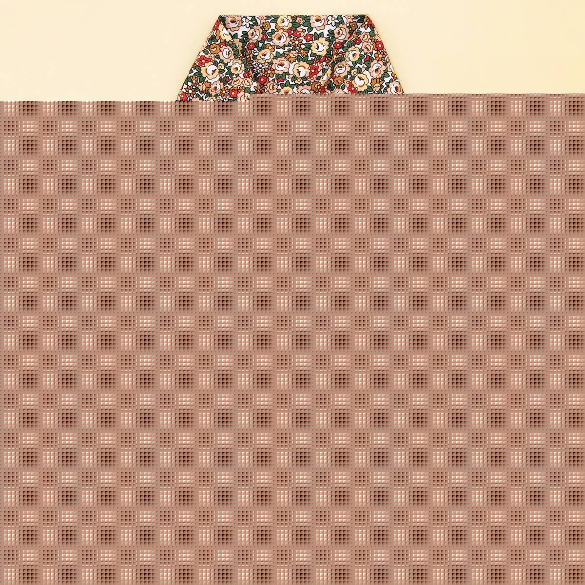 Khaki Chic Floral Letter Twilly Scarf