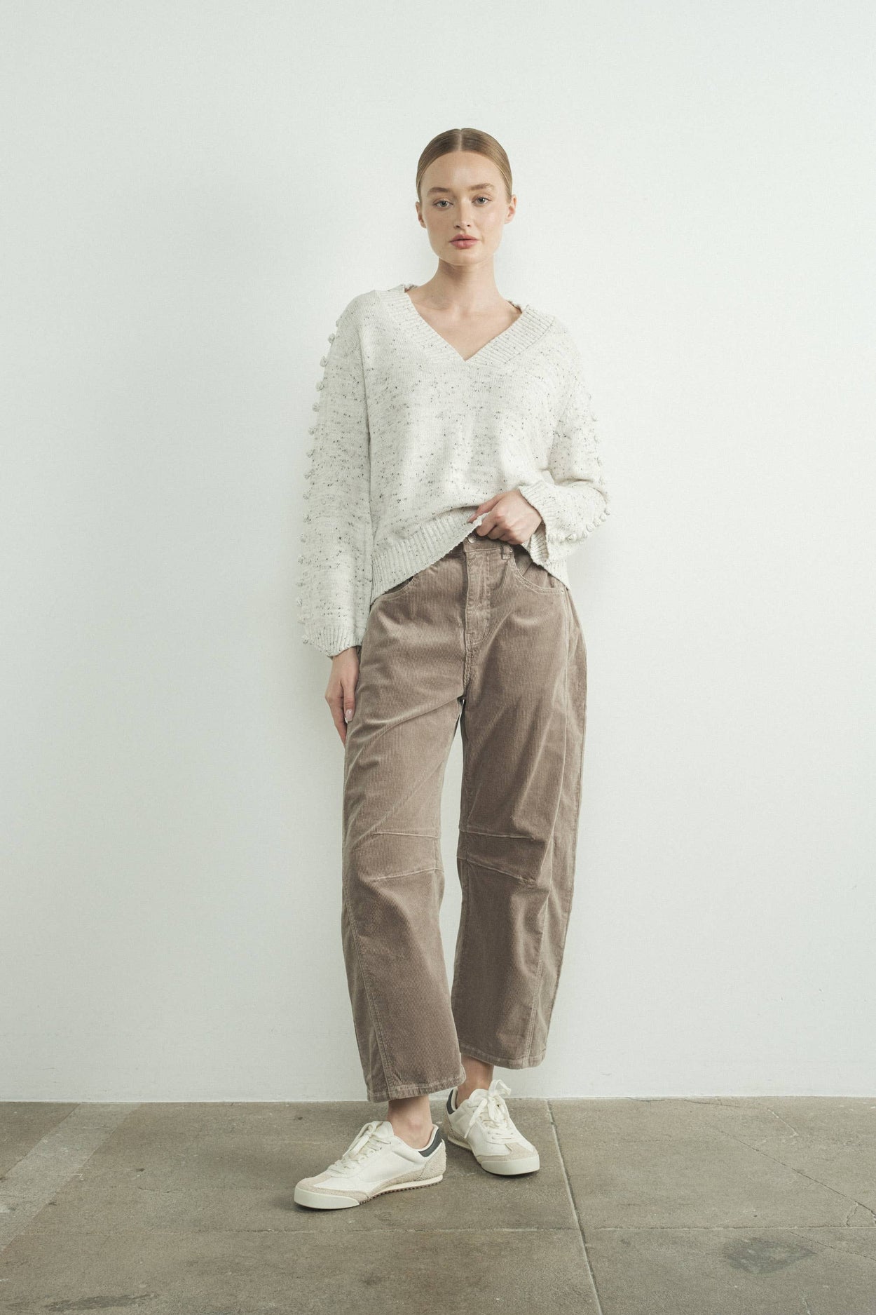 Mink Corduroy Slouchy Relax Fit Pants