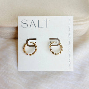 Gold Wavy Hoop Earrings