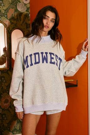 ''MIDWEST BABE' Reversible Sweatshirt