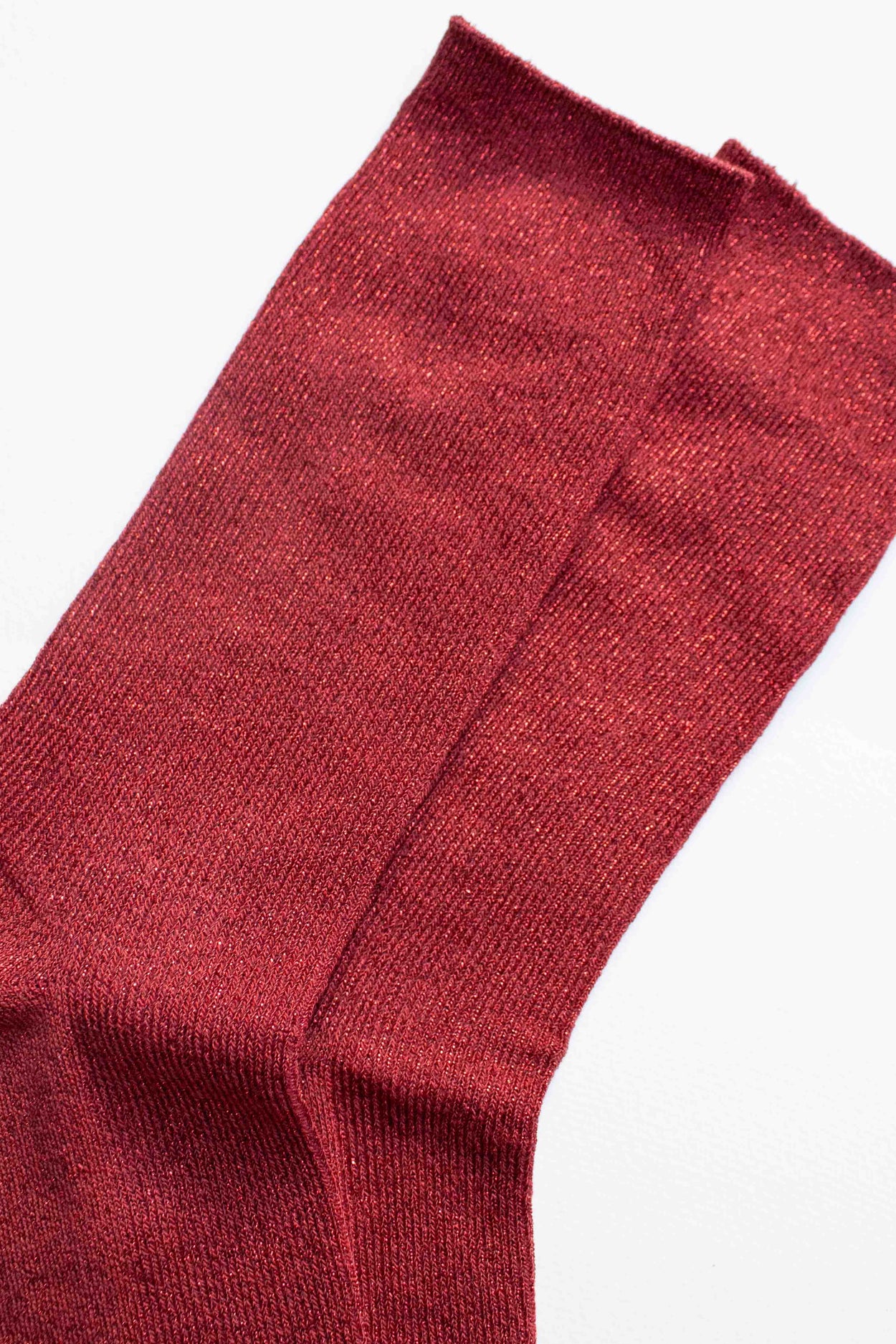 Red Modal Blend Glitter Socks