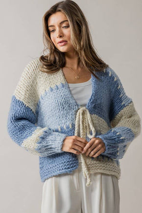 Blue Piece by Piece Cardigan